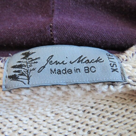 JENI MACK BC Kermode Kangaroo Hoodie Sweatshirt Dreamcatcher Heathered Purple XS - Picture 14 of 15